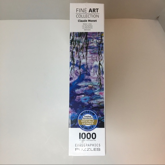 Eurographics Claude Monet Water Lilies 1000 Piece Puzzle SEALED - Picture 3 of 4